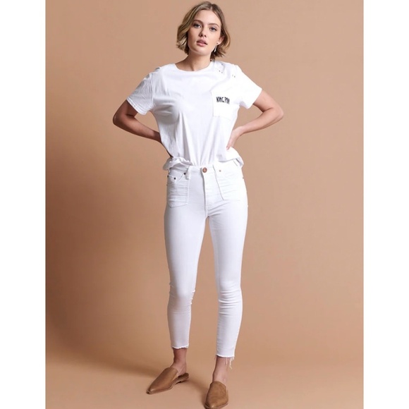 One Teaspoon High Waist Freebirds II White Jeans, size 31 - Picture 1 of 14
